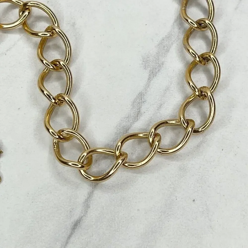 Gold Chain Link Belt with Tassel Charm - Size XS/S - 35